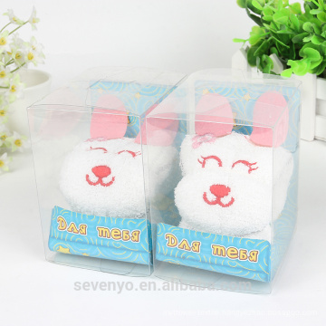 100% cotton cute rabbit high quality gift towels